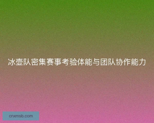 冰壶队密集赛事考验体能与团队协作能力